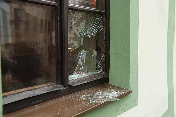 A2B Glass are able to board up broken windows while they are being repaired in New Milton.